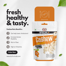 Load image into Gallery viewer, 100% Natural Premium Whole Cashews 250g Value Pack | Premium Kaju nuts W320 | Gluten Free & High Protein