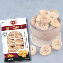 Load image into Gallery viewer, Special Choice Premium Afghani Anjeer - 250g | Dried Figs | Natural, Rich in Iron, Fibre & Vitamins Fig / Afghanistan Anjir | Low in calories and Fat Free