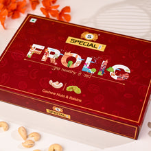 Load image into Gallery viewer, Special Choice Frolic Dry Fruits Gift Pack (Cashew Nuts Salted 100g & Indian Raisins 100g)