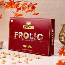 Load image into Gallery viewer, Special Choice Frolic Dry Fruits Gift Pack (Cashew Nuts Salted 100g & Indian Raisins 100g)