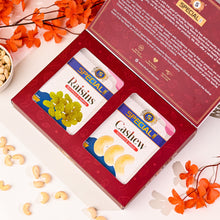 Load image into Gallery viewer, Special Choice Frolic Dry Fruits Gift Pack (Cashew Nuts Salted 100g & Indian Raisins 100g)