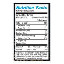 Load image into Gallery viewer, Special Choice Mamra Giri Gold (Almond Kernels) Vacuum Pack 250g (Nutritional Facts)