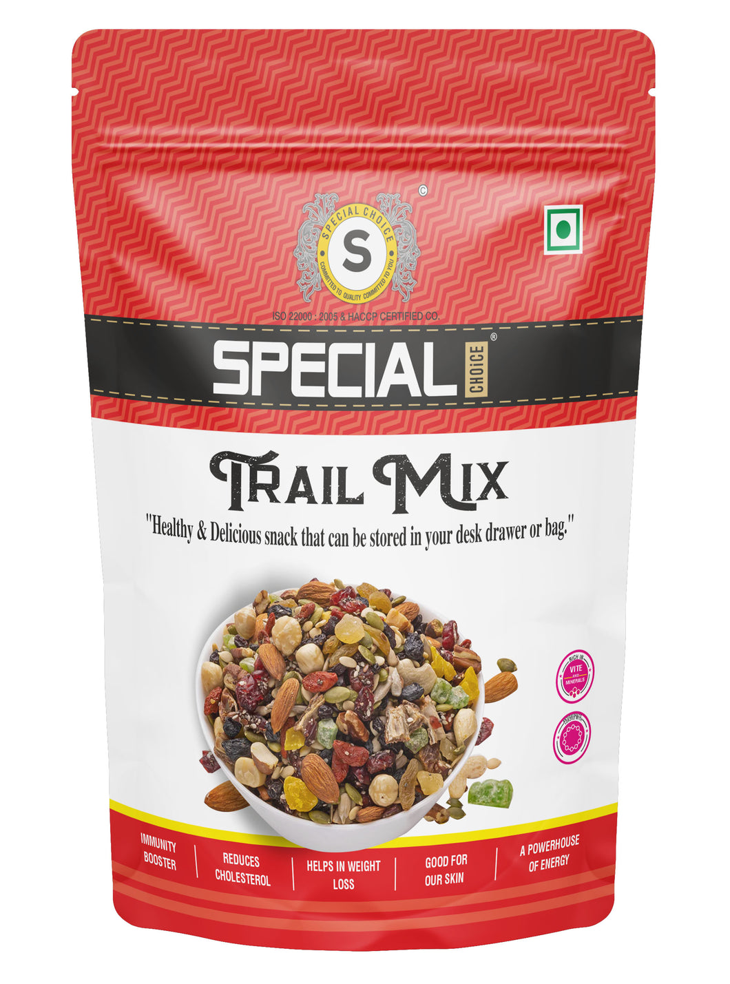 Special Choice Trail Mix 250g (Almonds & Cashew (Roasted & Sated) , Dried Fruits & Seeds)