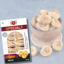Load image into Gallery viewer, Special Choice Premium Afghani Anjeer - 250g | Dried Figs | Natural, Rich in Iron, Fibre &amp; Vitamins Fig / Afghanistan Anjir | Low in calories and Fat Free
