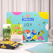 Load image into Gallery viewer, Special Choice Joy Dry Fruits Gift Pack (Cashew Nuts Salted 250g, California Pistachio 250g &amp; Indian Raisins 250g)
