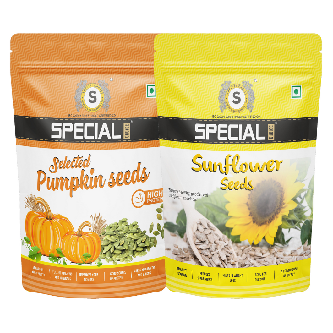 Special Choice Super Seeds Mix Combo of Raw Pumpkin, Sunflower Seeds For Immunity Booster Diet (250g each)