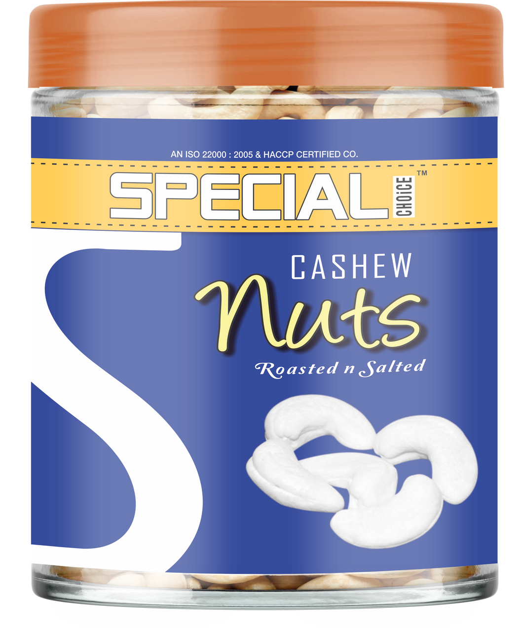Special Choice Cashew Nuts Roasted & Lightly Salted Jar 250g | Not-Fried | High Protein, Fiber, Healthy Fats | Healthy & Tasty Dry Fruit