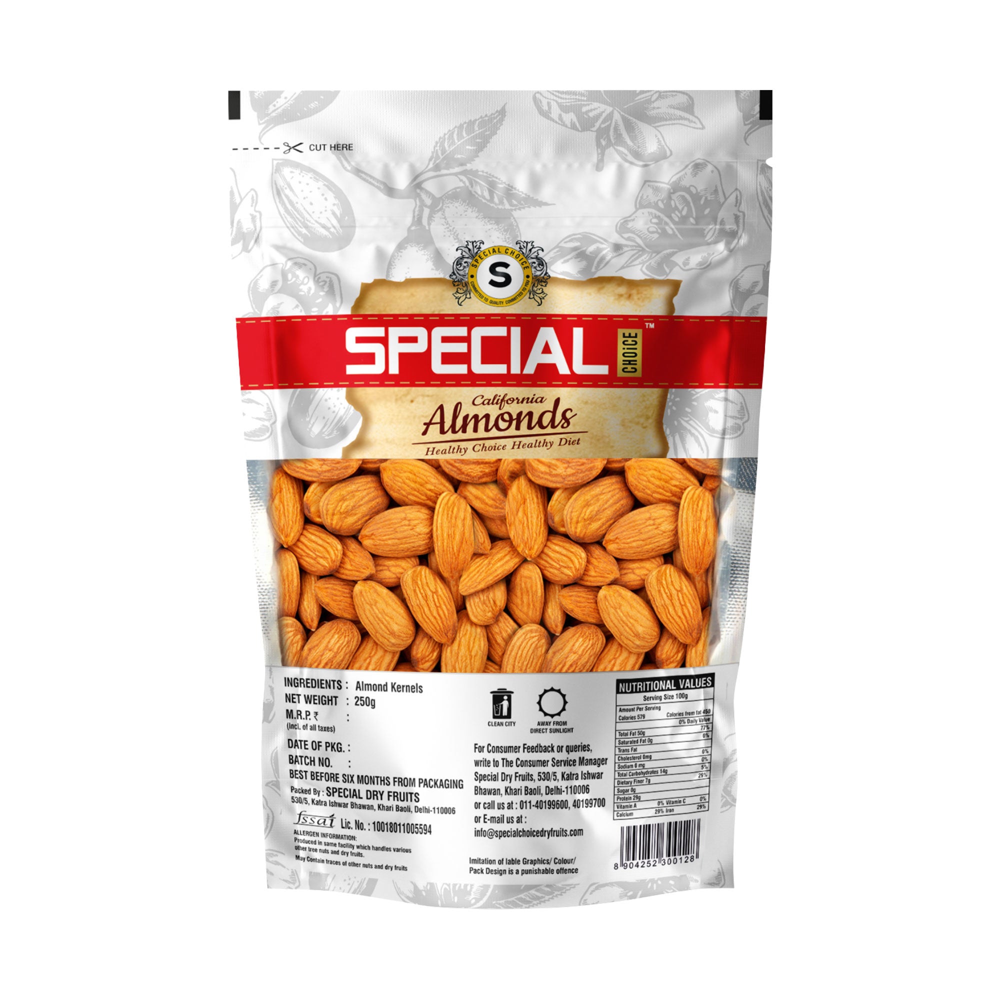 Special Choice California Almonds 250g – Dryfruitvala